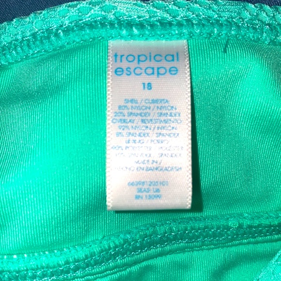 Tropical Escape Teal Mesh One Piece Swim Suit - Picture 5 of 5